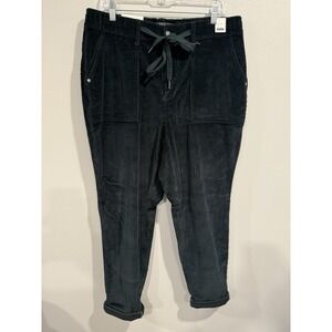 Judy Blue Corduroy Jogger Pants Womens 14W Green High Waist Stretch NEW